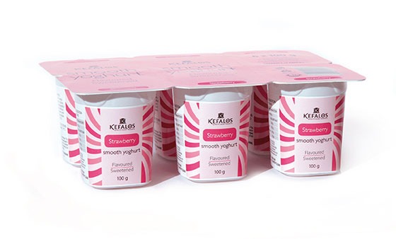 Kefalos Smooth Strawberry Yoghurt 6pack